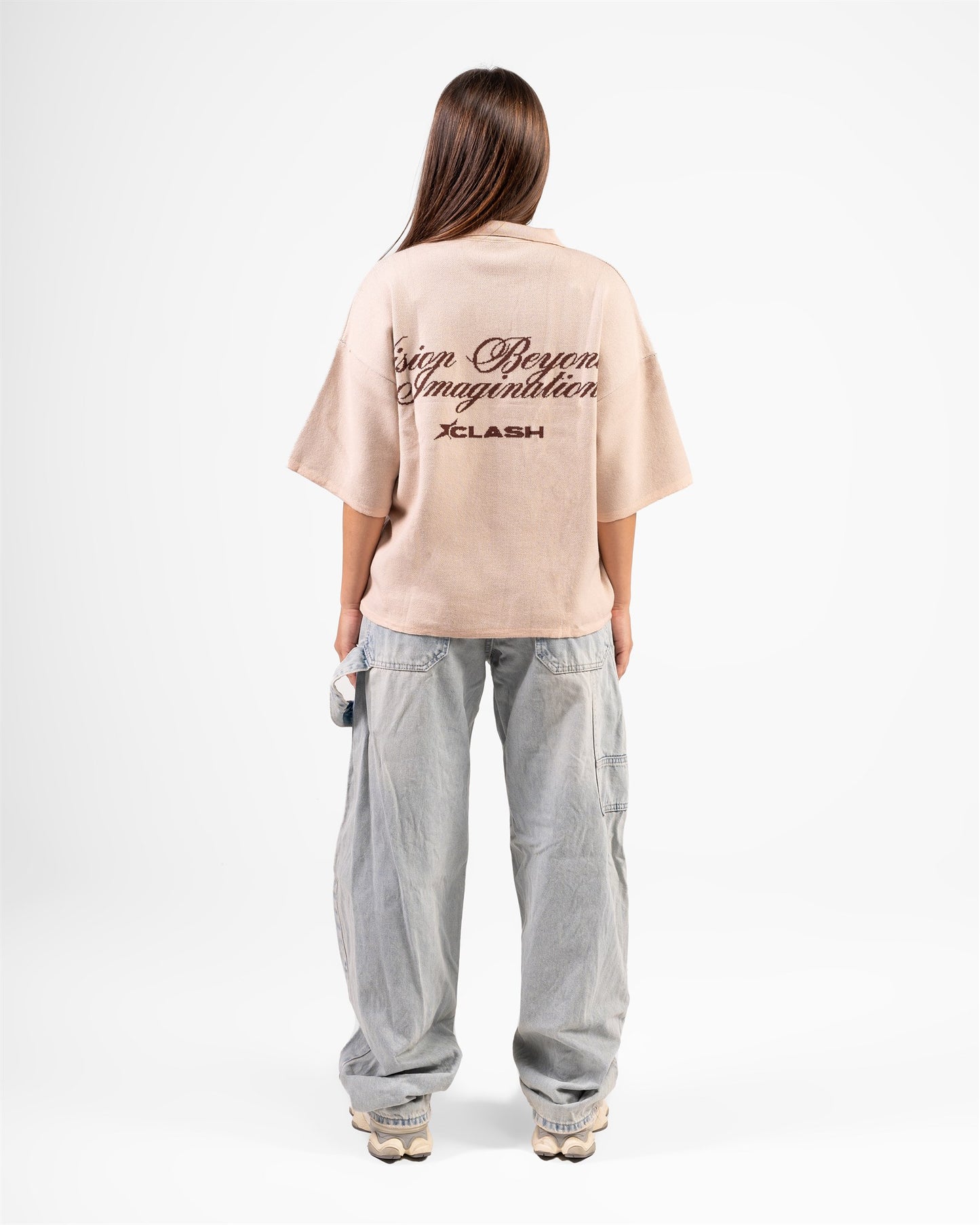 KNITTED POLO WORLD (BEIGE)