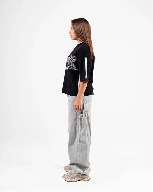 KNITTED ROUND T-SHIRTS (BLACK)