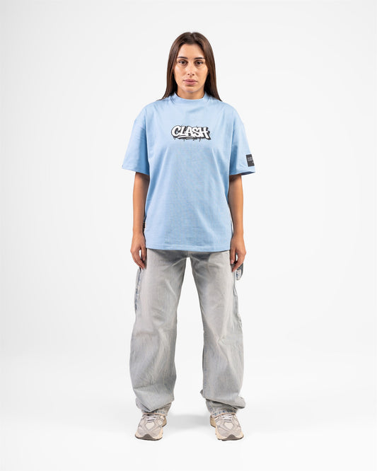 T-SHIRT GRAFFITI PUFF (BABY BLUE)