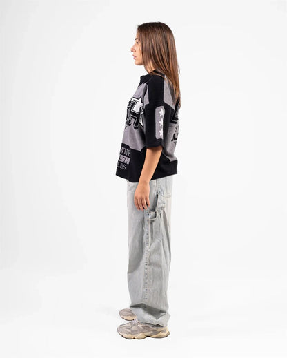 KNITTED POLO STAR (GRAY)