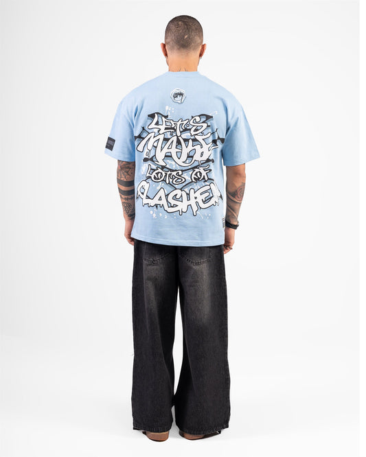 T-SHIRT GRAFFITI PUFF (BABY BLUE)